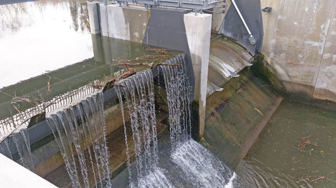 Weir fields of the new Stuhlmüller weir 